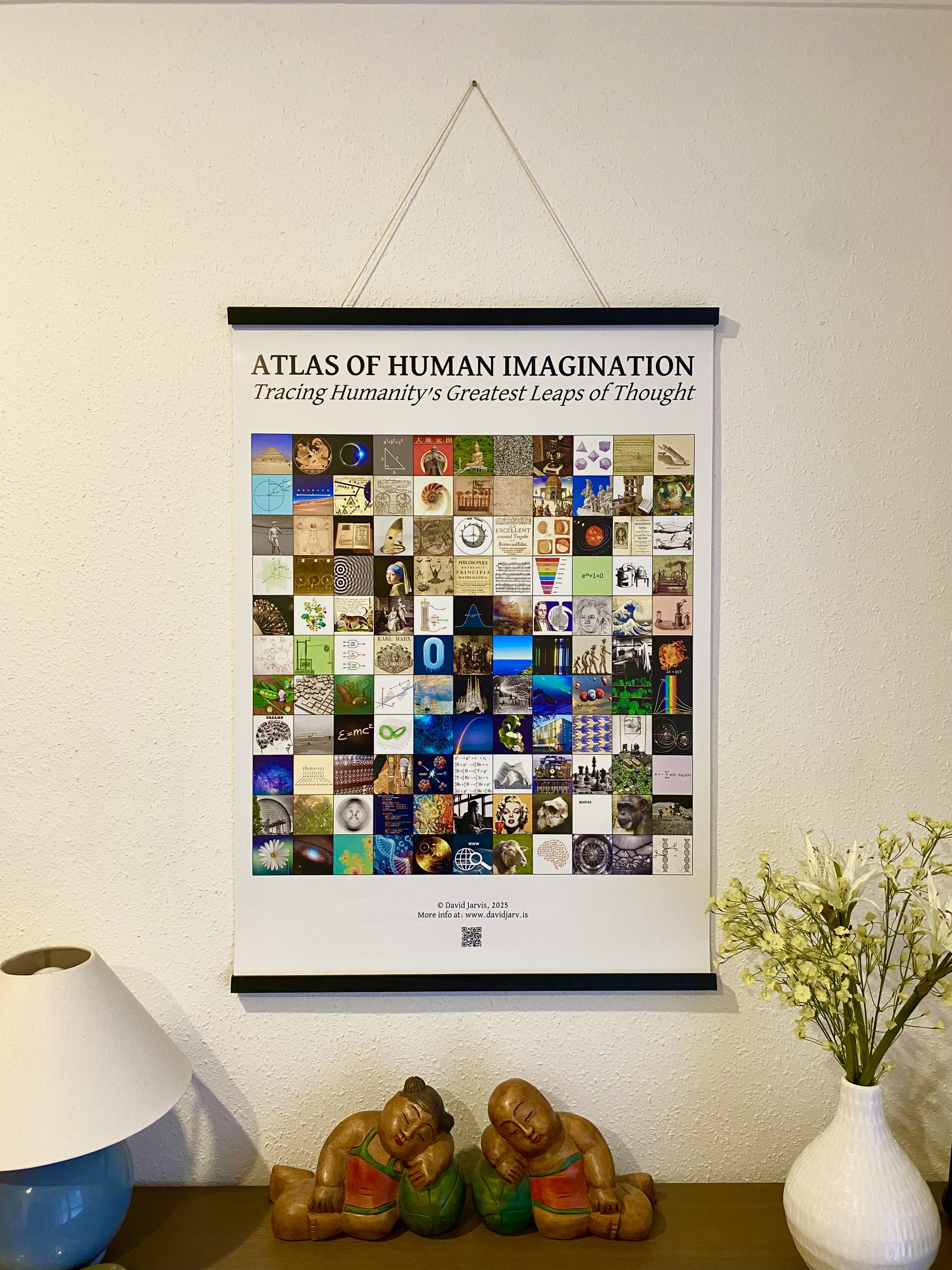 The poster can also be put in a hanging frame