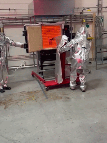 Prof. David J. Jarvis performing heat treatments of alloys.